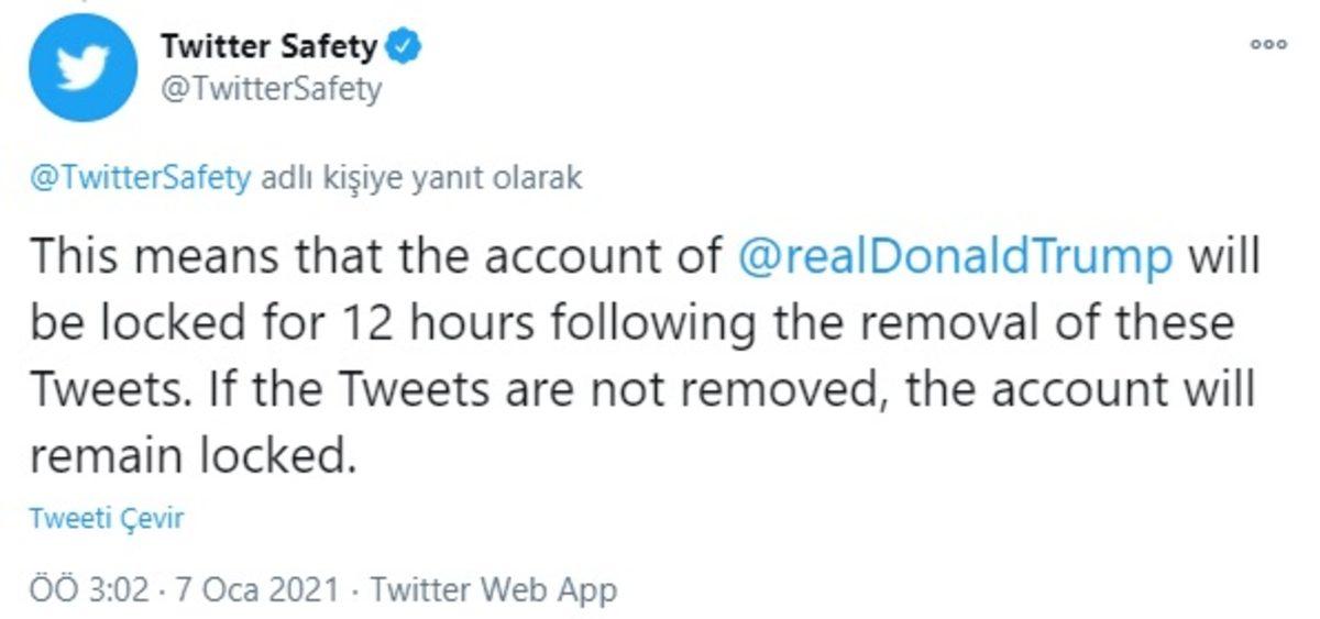 Donald Trump; Twitter’da 12, Facebook ve Instagram’da 24 Saatliğine Engellendi