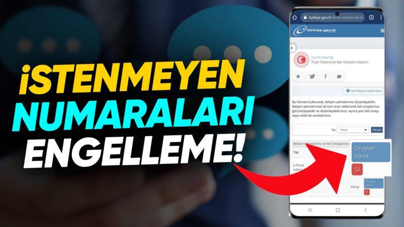 İstenmeyen Aramalar, e-Posta ve SMS’ler Nasıl Engellenir? (e-Devlet Onaylı)