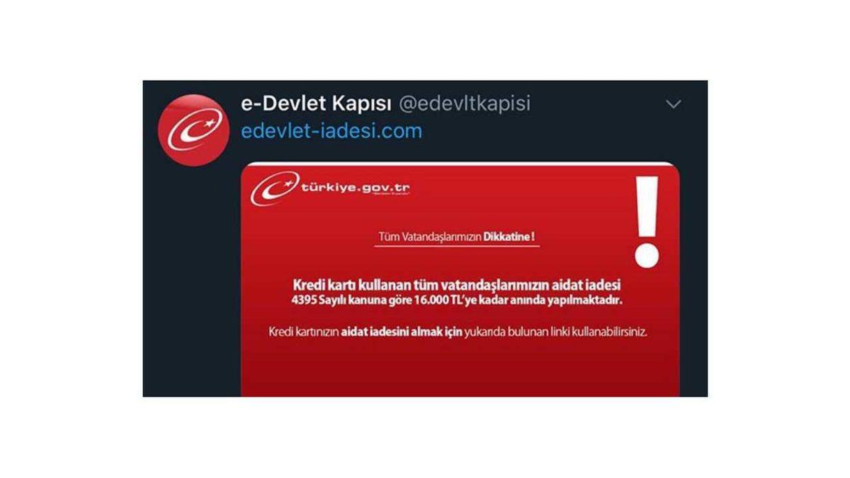 Dolandırıcıların Yeni Tuzağı: Sahte e-Devlet Sitesi Üzerinden Kart Aidatı İadesi