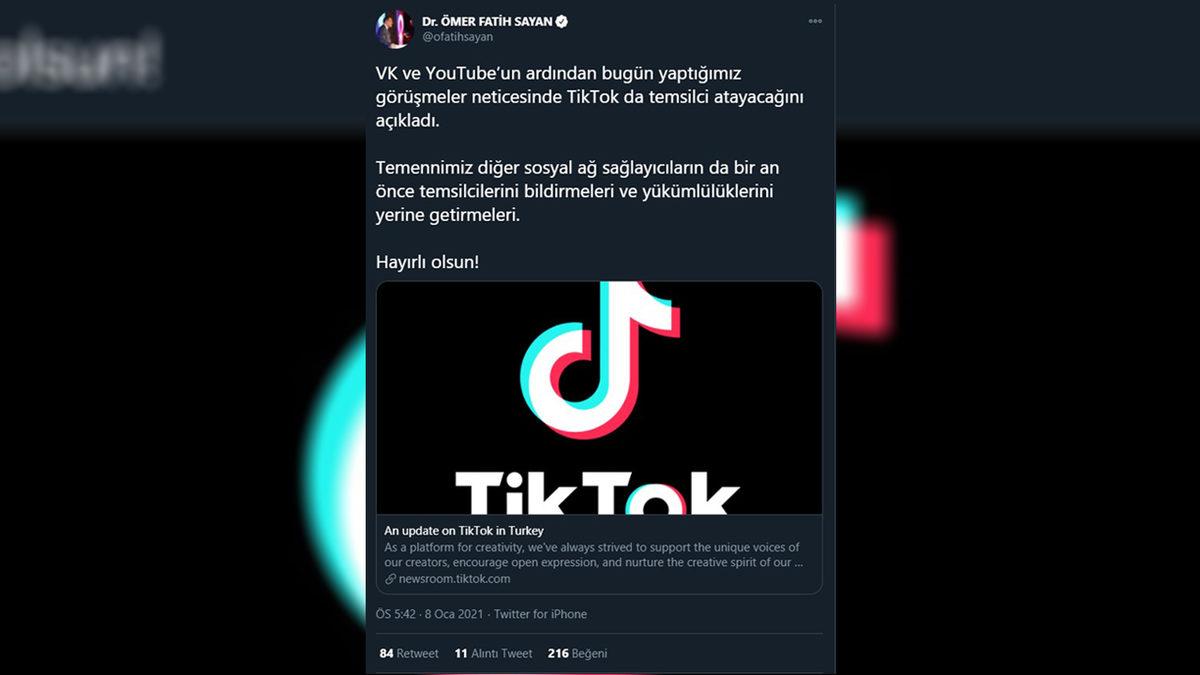 TikTok, Türkiye’de Temsilci Atayacağını Açıkladı
