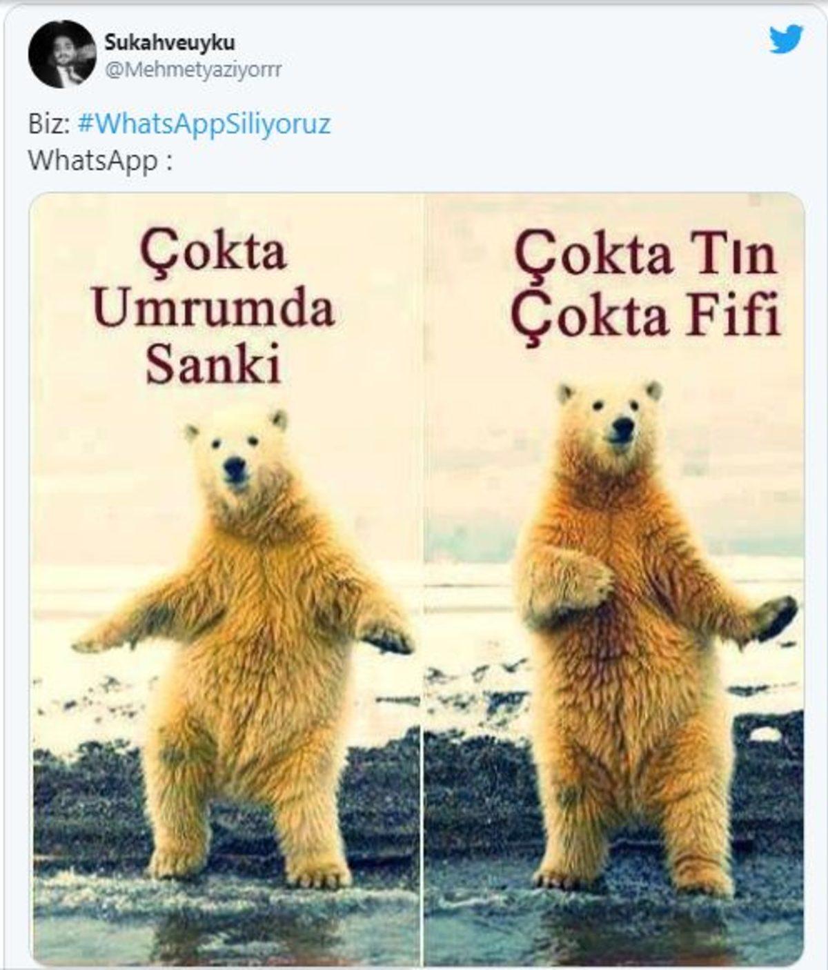 WhatsAppSiliyoruz Etiketiyle Sosyal Medyada Yapılan Paylaşımlar