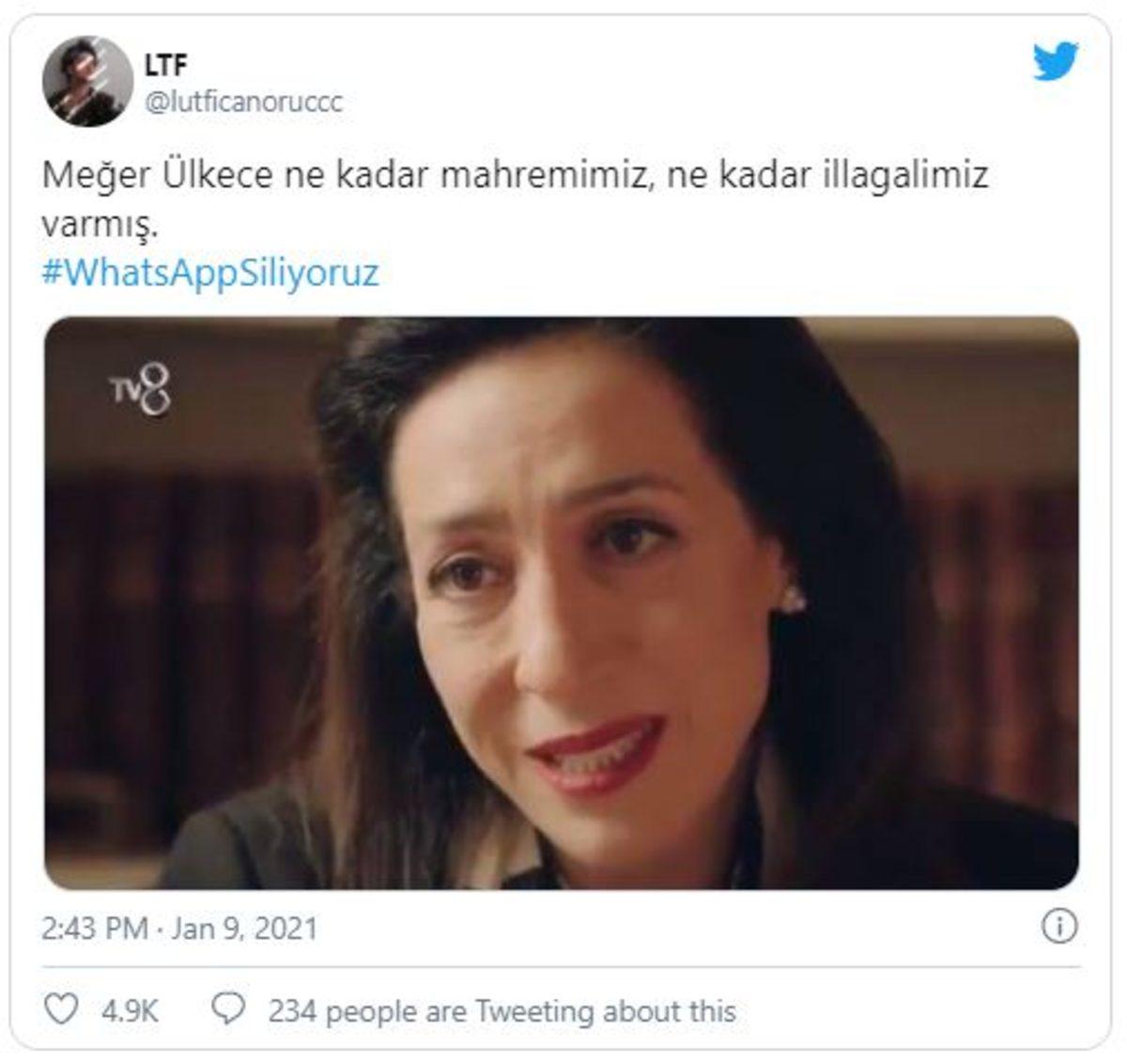 WhatsAppSiliyoruz Etiketiyle Sosyal Medyada Yapılan Paylaşımlar