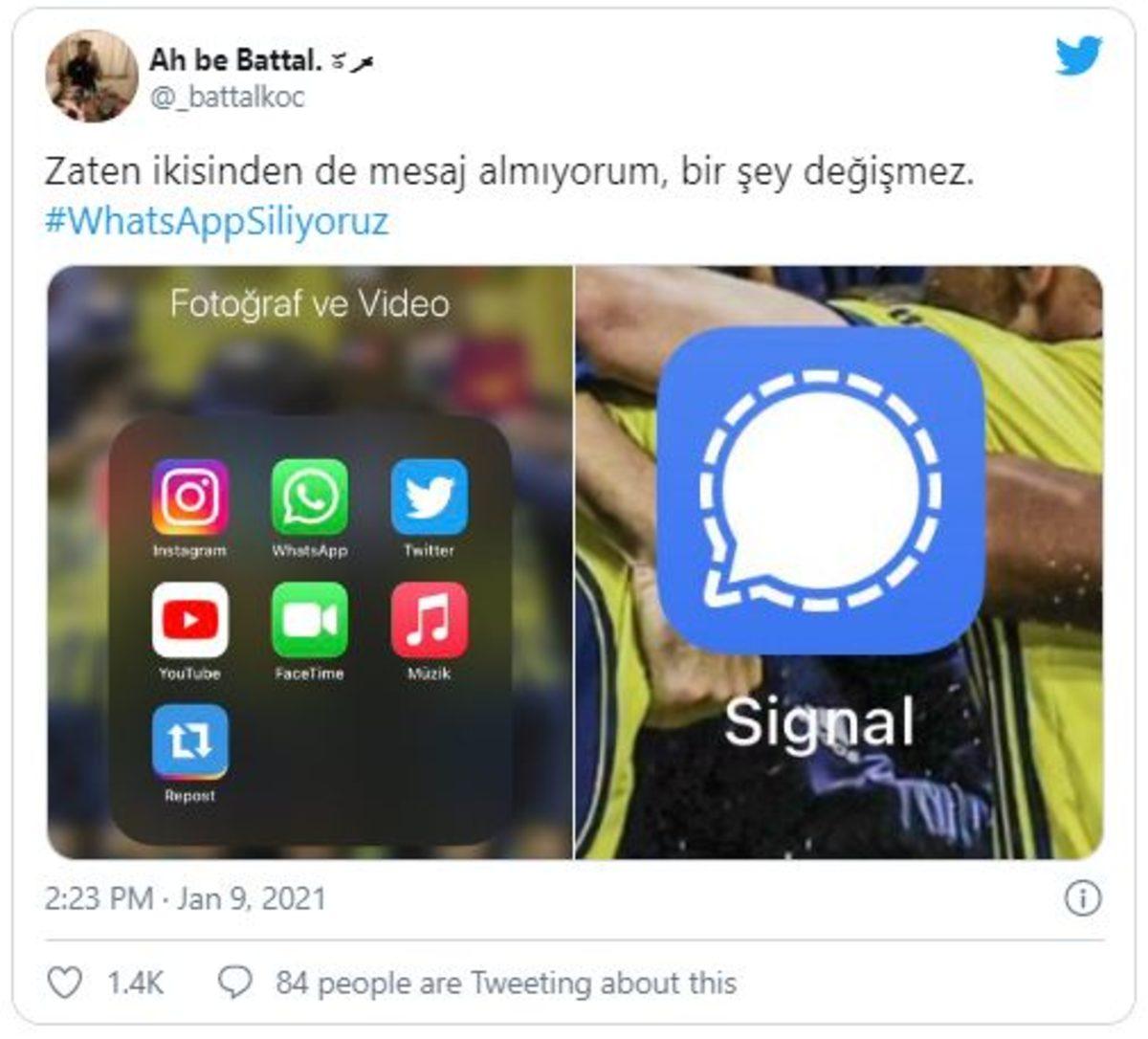 WhatsAppSiliyoruz Etiketiyle Sosyal Medyada Yapılan Paylaşımlar