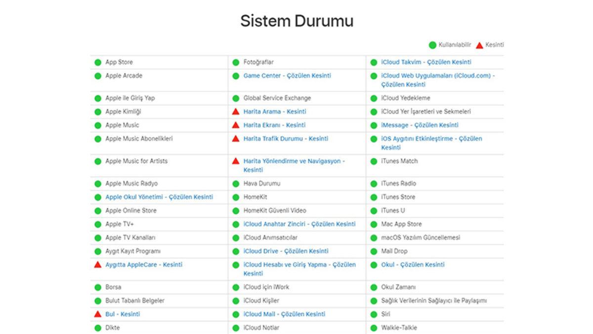 Apple Servisleri Çöktü: App Store, Haritalar ve iCloud Gibi Popüler Servislere Erişim Sorunları Yaşanıyor
