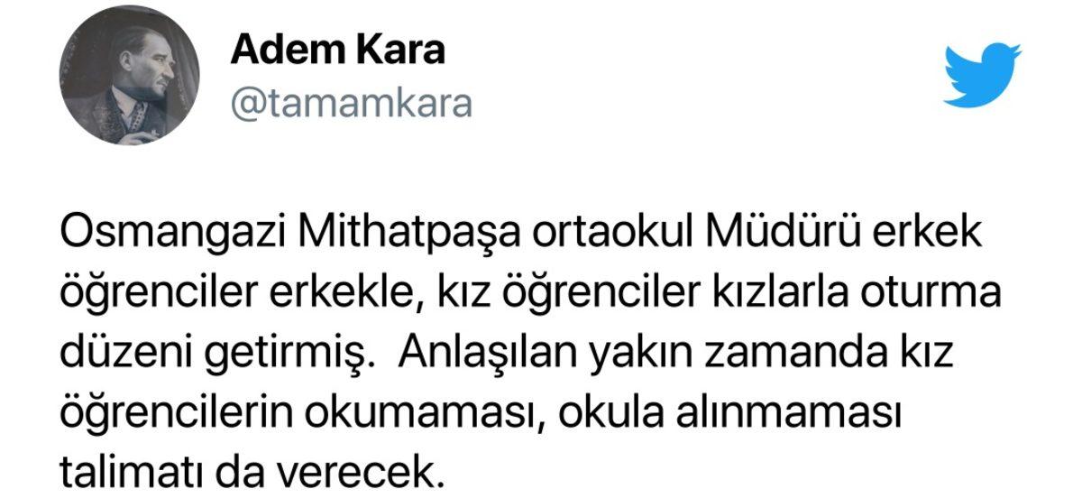 Bursa’da Bir Okul Müdürünün 