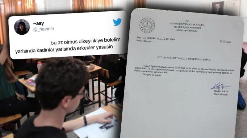 Bursa’da Bir Okul Müdürünün "Kız Öğrencilerle Erkek Öğrencileri Ayrı Oturtun" Talimatı Sosyal Medyayı Karıştırdı: Müdür Hakkında Soruşturma Açıldı!