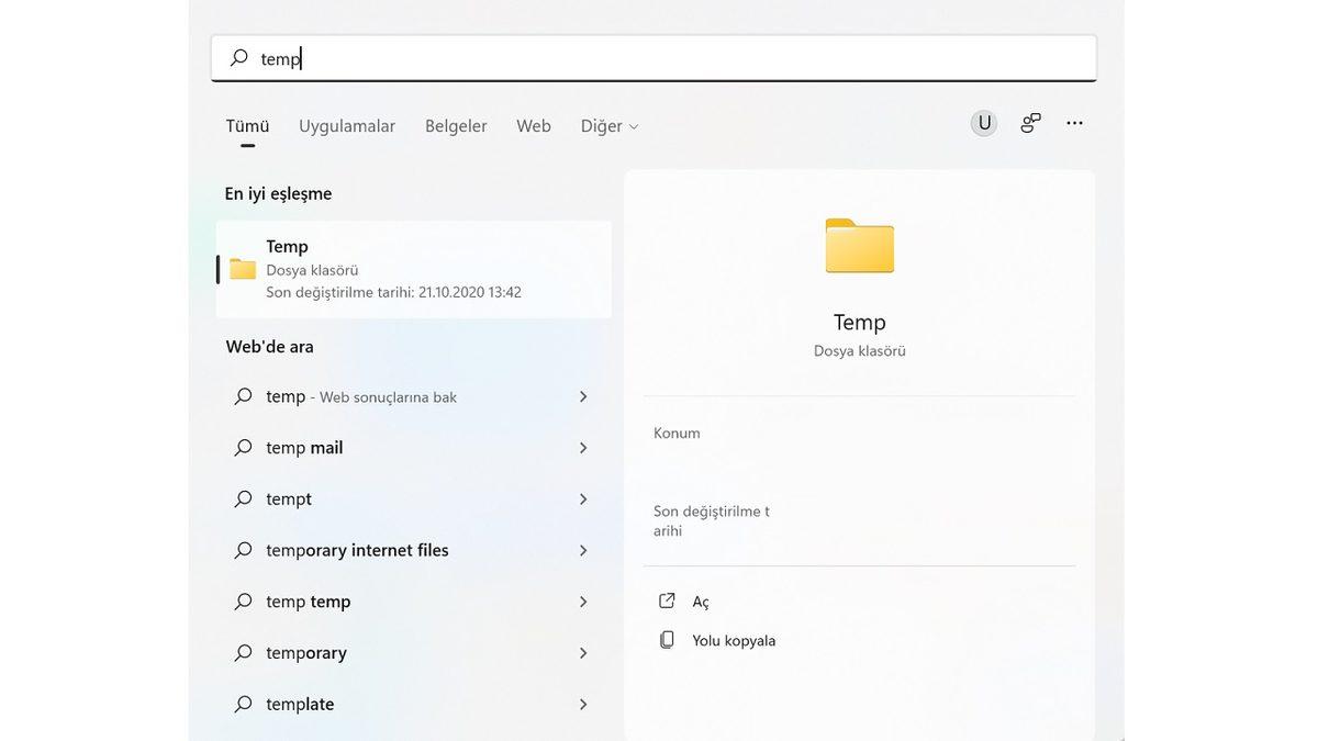 Bilgisayarımızda Gördüğümüz Temp Klasörü Nedir, Nasıl Açılır, Silinebilir mi?