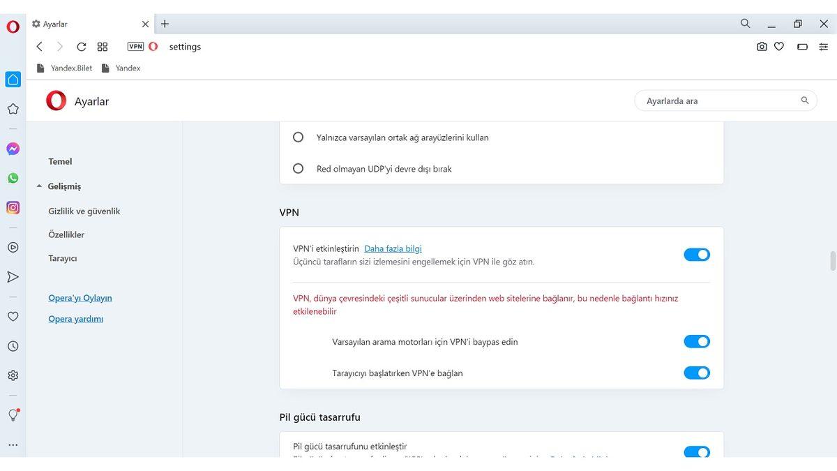 ‘Opera VPN Çalışmıyor’ Sorunu Nasıl Çözülür?