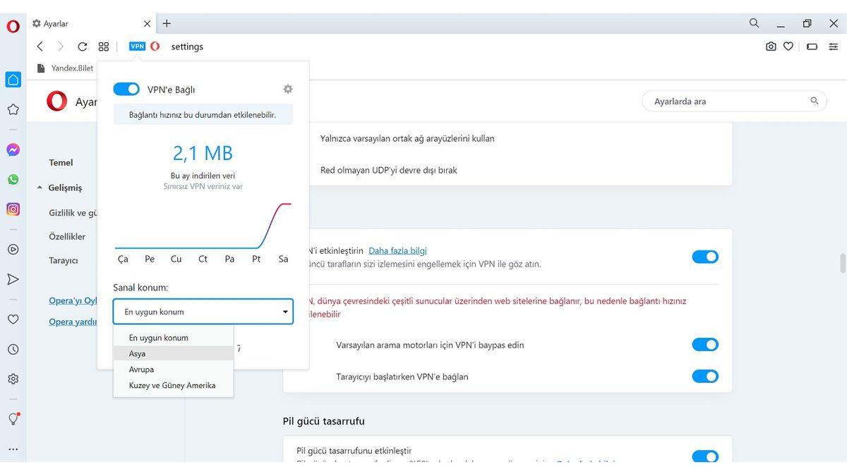 ‘Opera VPN Çalışmıyor’ Sorunu Nasıl Çözülür?