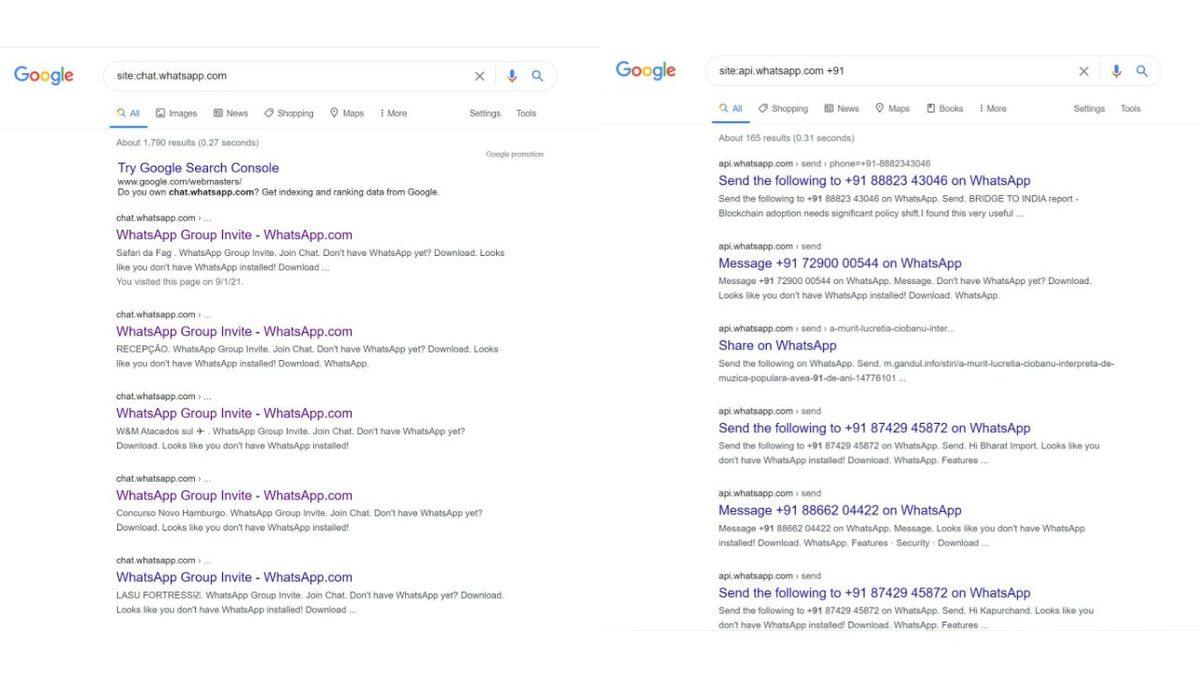 WhatsApp’taki Bazı Grupların Davet Bağlantıları Google Aramada Listelendi