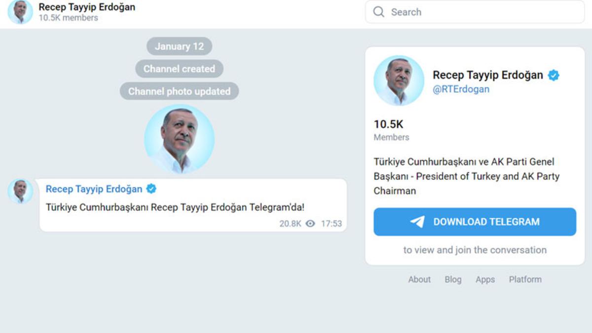 Cumhurbaşkanı Recep Tayyip Erdoğan, BiP ve Telegram’a Katıldı