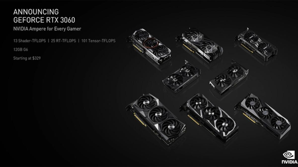 NVIDIA, GeForce RTX 3060 Ekran Kartını Fiyatıyla Birlikte Duyurdu