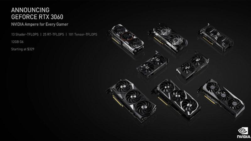 NVIDIA, GeForce RTX 3060 Ekran Kartını Fiyatıyla Birlikte Duyurdu