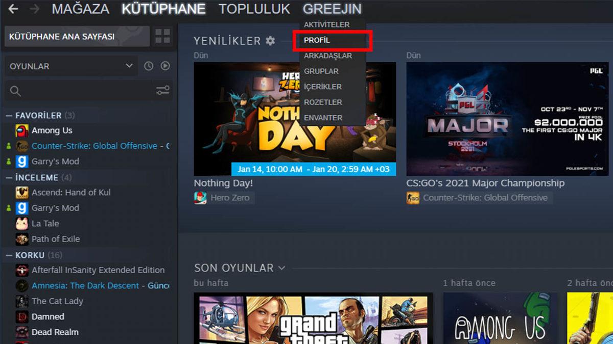 Steam’de Profil Arka Planı Nasıl Değiştirilir?