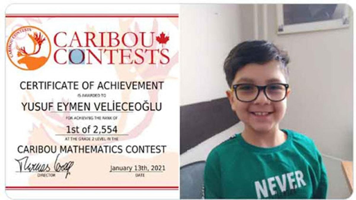 8 Yaşındaki Yusuf Eymen Velieceoğlu, Uluslararası Matematik Yarışmasında Dünya Birincisi Oldu