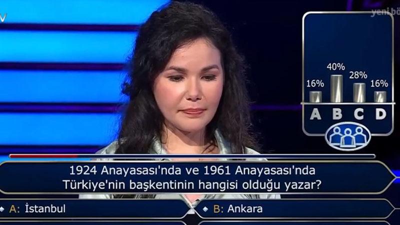 Kim Milyoner Olmak İster?’de "Türkiye’nin Başkenti"ni Bilemeyen Yarışmacıya Sosyal Medyada Tepki Yağdı [Video]