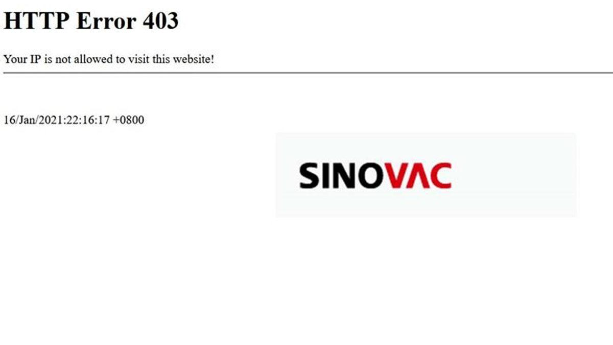 Sinovac Şirketinin Web Sayfasına Türkiye’den Erişim Sağlanamıyor