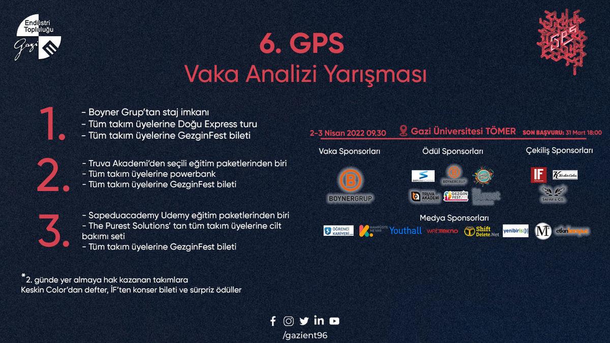 Gazi Üniversitesi GPS Vaka Analizi Yarışması 2-3 Nisan Tarihlerinde Düzenlenecek