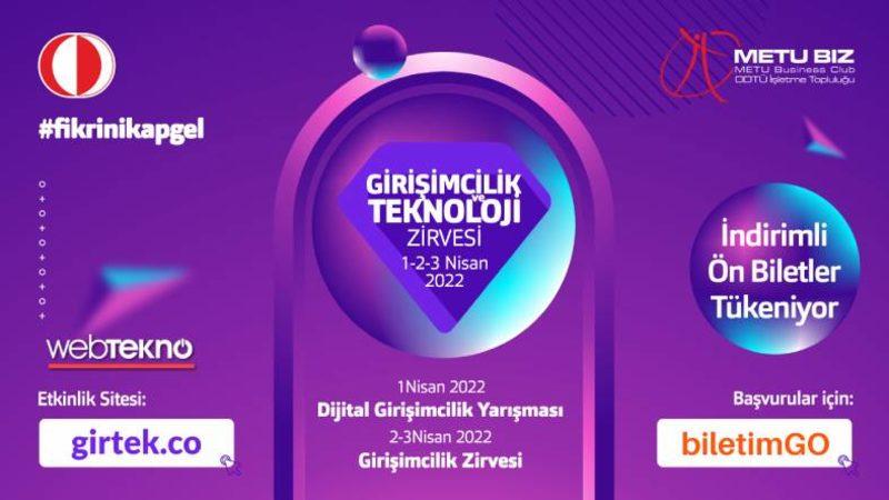 Girişimcilik ve Teknoloji Zirvesi ’Fikrini Kap Gel’ Sloganıyla Başlıyor!