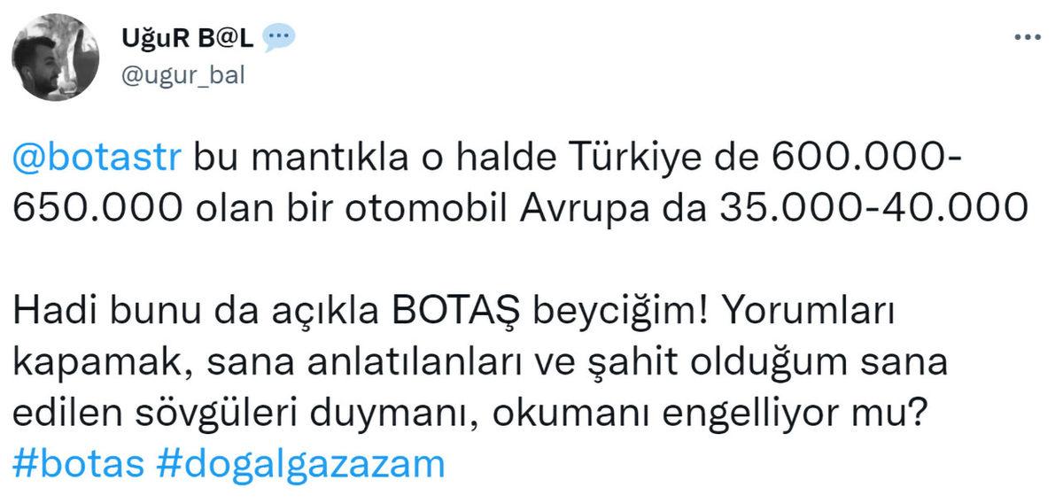 BOTAŞ’ın ’Tuhaf’ Fiyat Karşılaştırması, Son Doğal Gaz Zammından Sonra Tartışma Yarattı: 