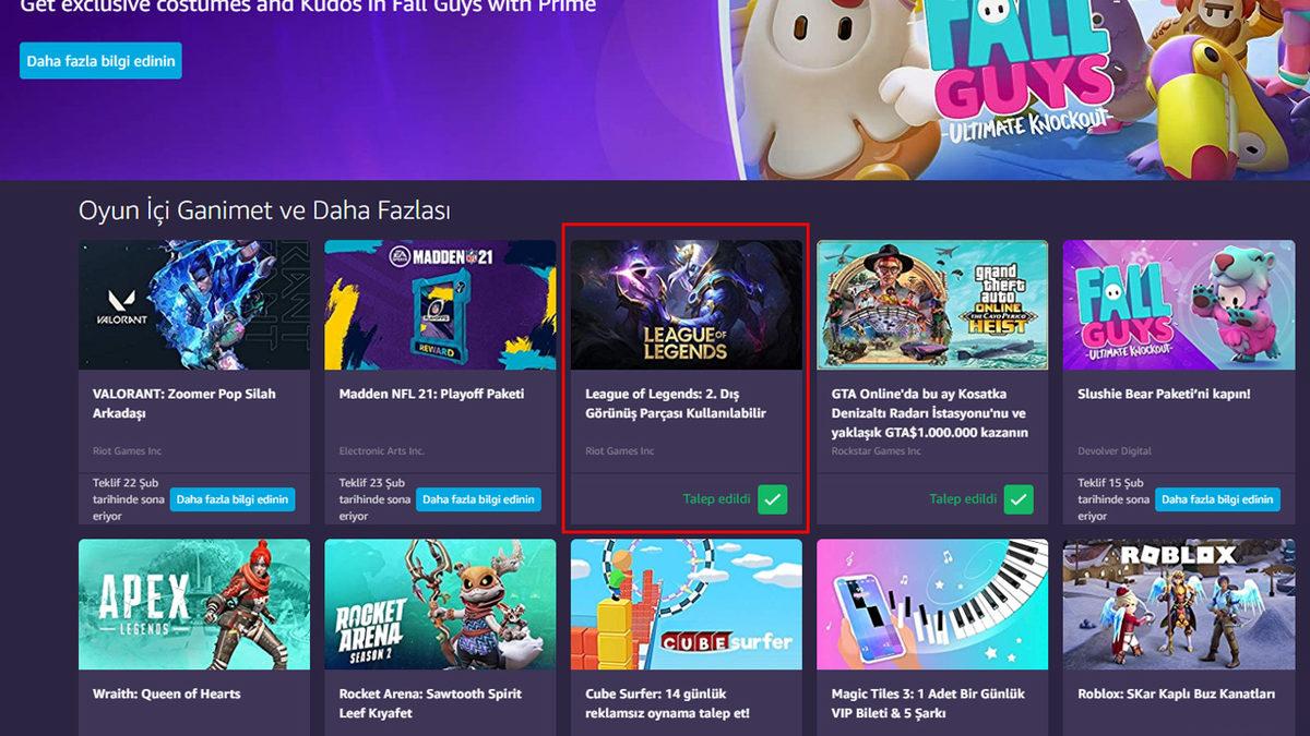 Amazon, Prime Gaming Kampanyasıyla 3 Ücretsiz League of Legends Kostümü Dağıtıyor (2 Tanesi Alınabilir Durumda)