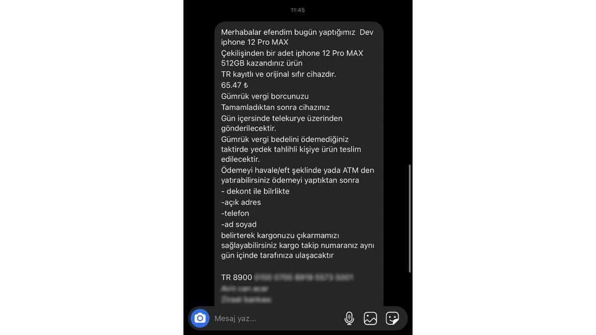 Dolandırıcıların ’Gümrük Vergisi’ Talep Ettikleri Yeni Yöntemi: Instagram Çekilişleri