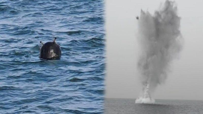 İstanbul Boğazı’nda Tespit Edilen Mayınların İmha Edilme Operasyonlarından Görüntüler Paylaşıldı [Video]