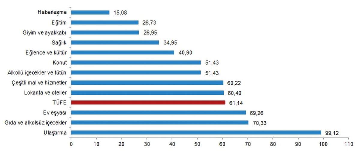 Son 1 Yılda Fiyatı En Çok Artan Ürünler Açıklandı: Ulaşım Masrafı Neredeyse Yüzde 100 Arttı!