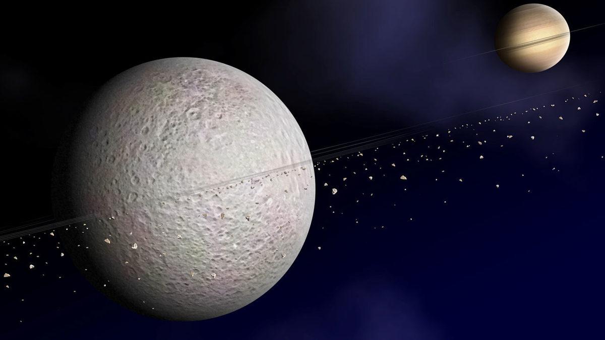 Satürn’ün Uydusu Rhea’nın Yüzeyindeki Tanımlanamayan Maddenin Gizemi Çözüldü