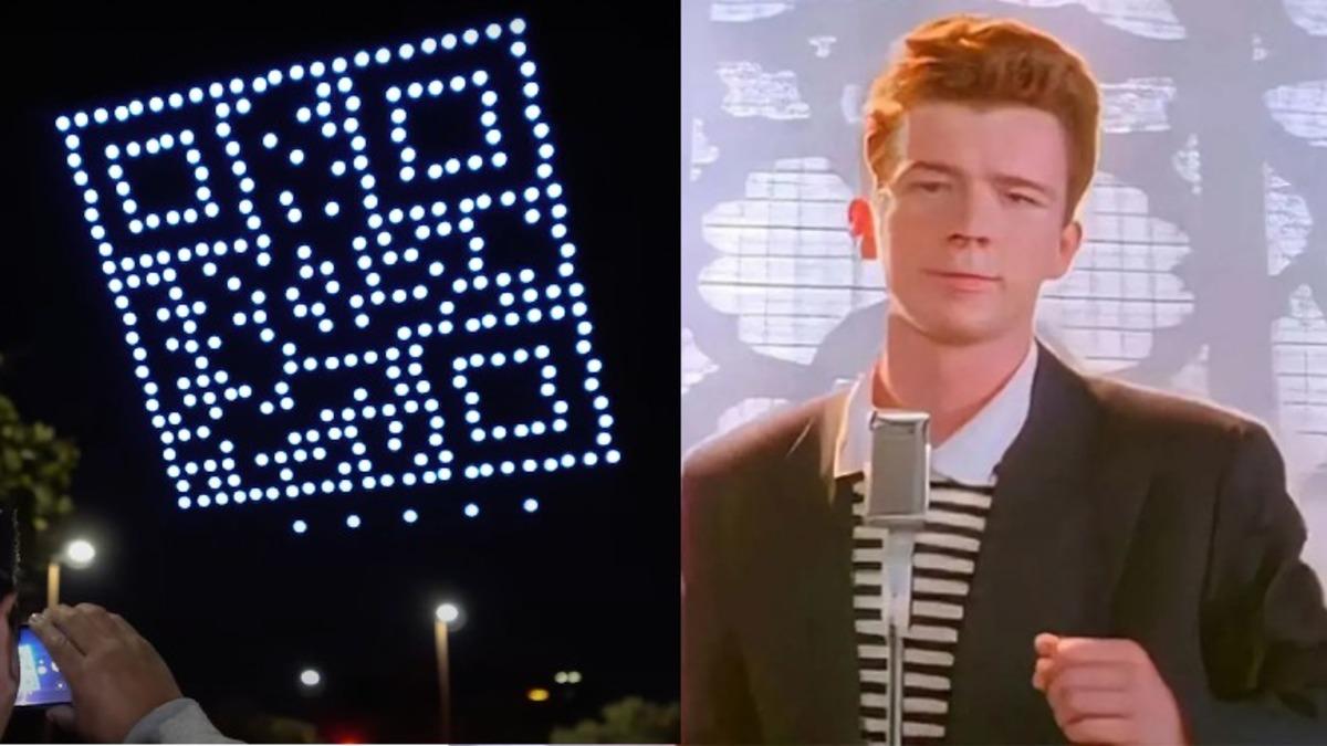 Yüzlerce Drone ile Gökyüzünde QR Kod Oluşturuldu: Kodu Okutanları ’Komik’ Bir Sürpriz Bekliyordu! [Video]