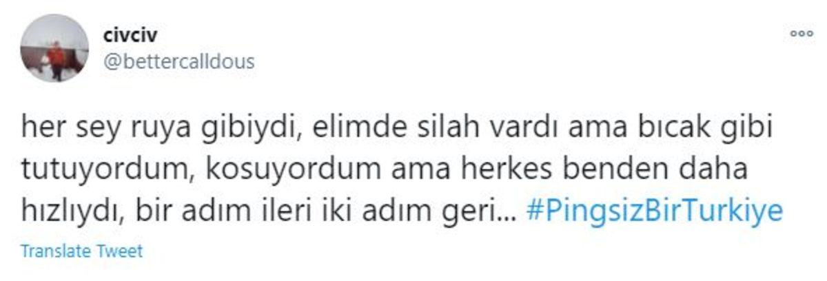 Twitter’da Gündem Olan #PingsizBirTurkiye Etiketiyle Yapılan Paylaşımlar