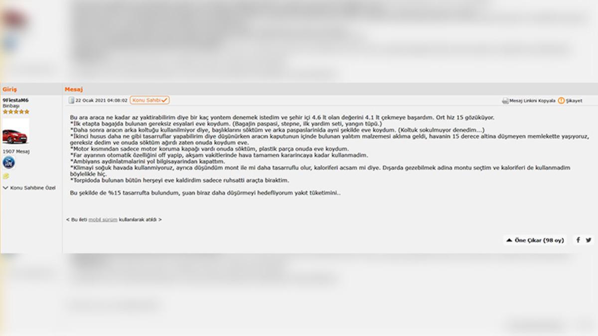 ’Donanım Haber Ölücüsünün’ Akıllara Zarar Yakıt Tasarruf Yöntemi Virale Düştü