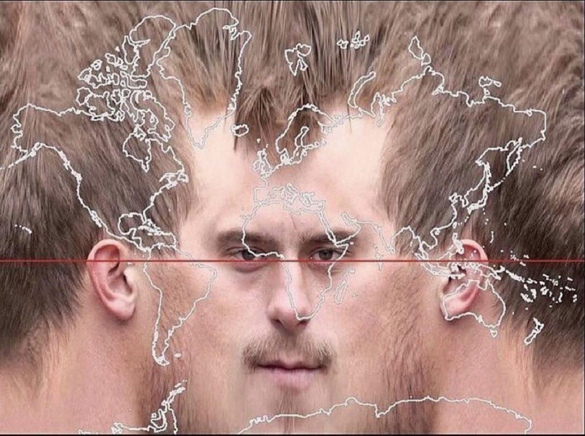 İnsan Yüzü, Dünya Haritası Gibi Düzleştiğinde Ortaya Çıkan İlginç Görüntü