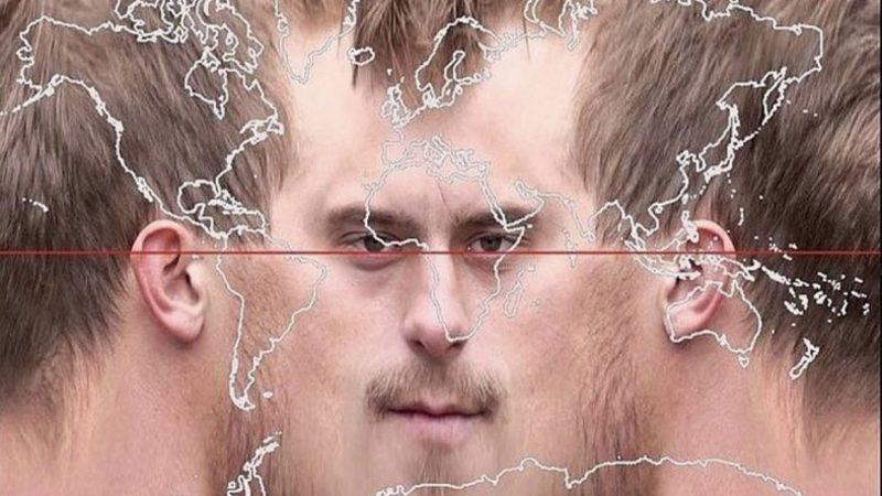 İnsan Yüzü, Dünya Haritası Gibi Düzleştiğinde Ortaya Çıkan İlginç Görüntü