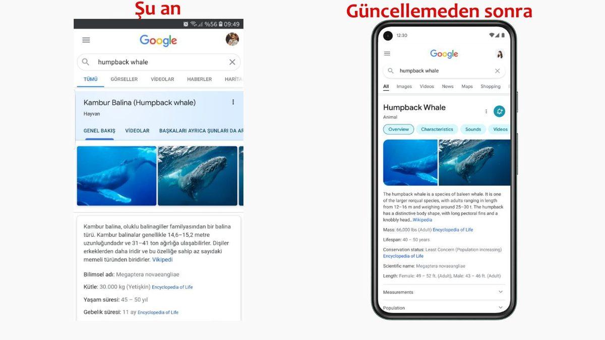 Google, Mobil Kullanıcılar İçin Arama Sonuçları Sayfasını Yeniliyor