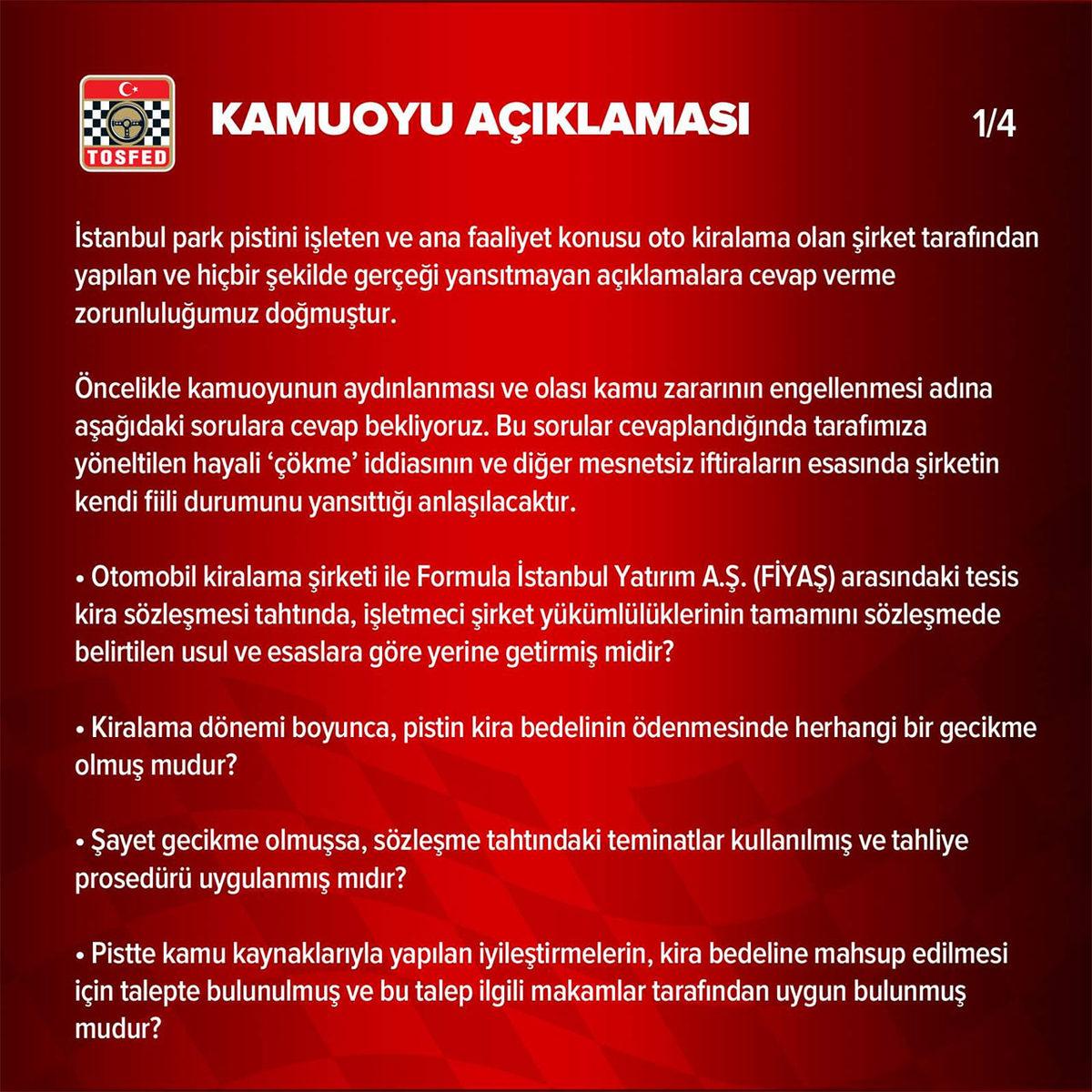 Formula 1, ‘Kimin Yüzünden’ Türkiye’ye Gelemiyor? İstanbul Park’ı İşleten Intercity ile TOSFED Birbirine Girdi!