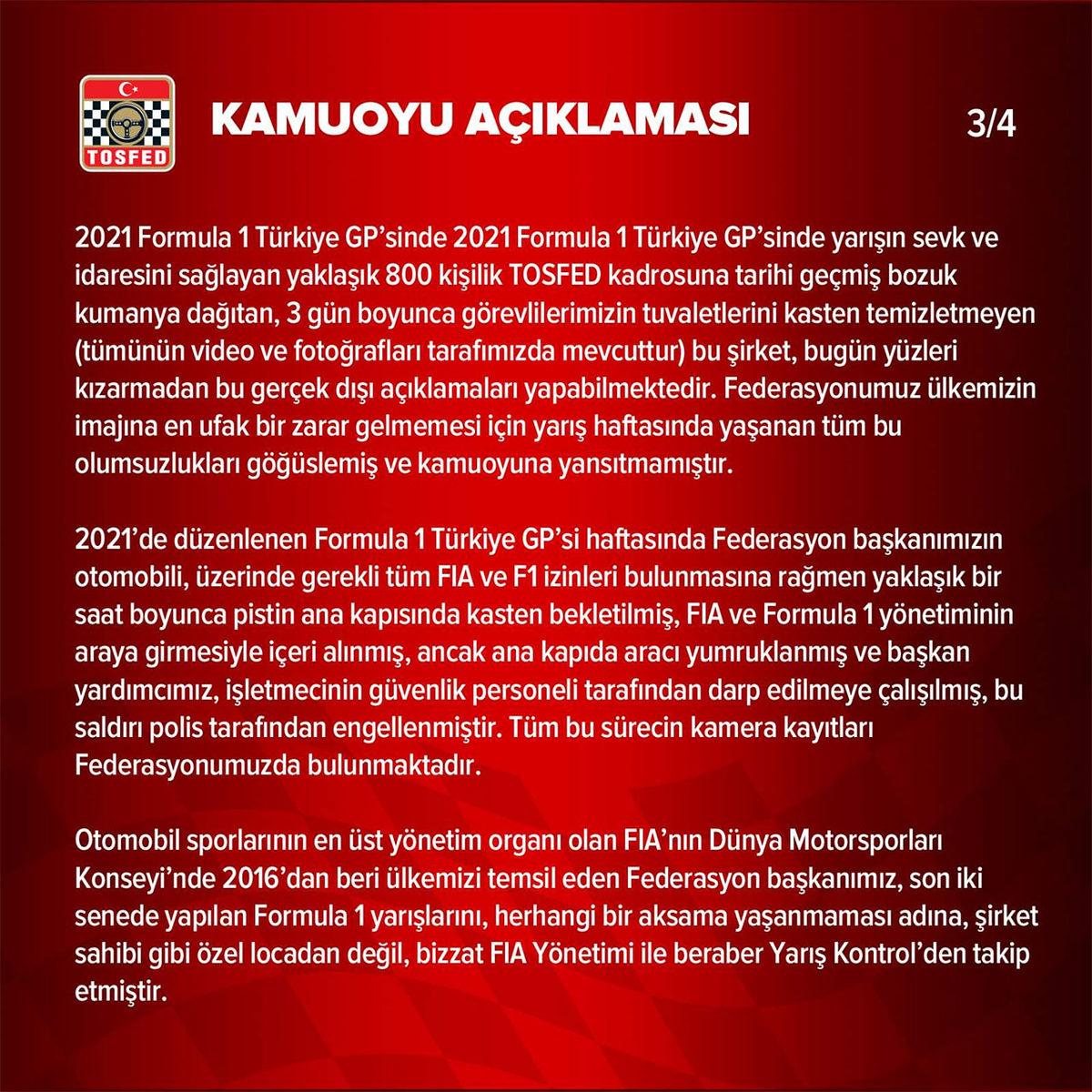 Formula 1, ‘Kimin Yüzünden’ Türkiye’ye Gelemiyor? İstanbul Park’ı İşleten Intercity ile TOSFED Birbirine Girdi!