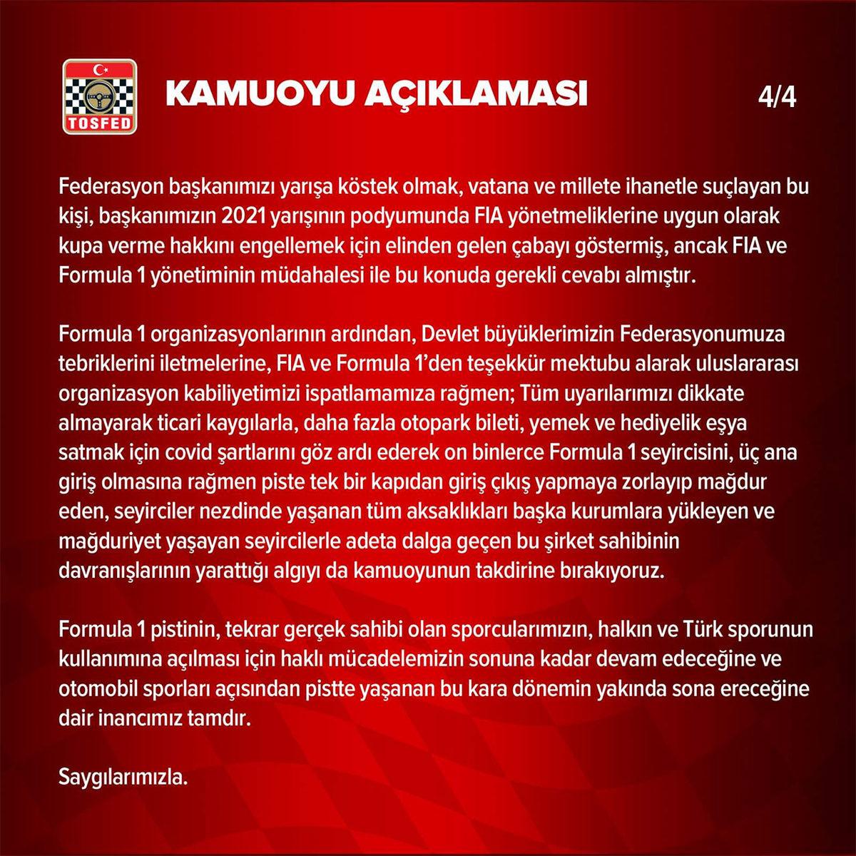 Formula 1, ‘Kimin Yüzünden’ Türkiye’ye Gelemiyor? İstanbul Park’ı İşleten Intercity ile TOSFED Birbirine Girdi!