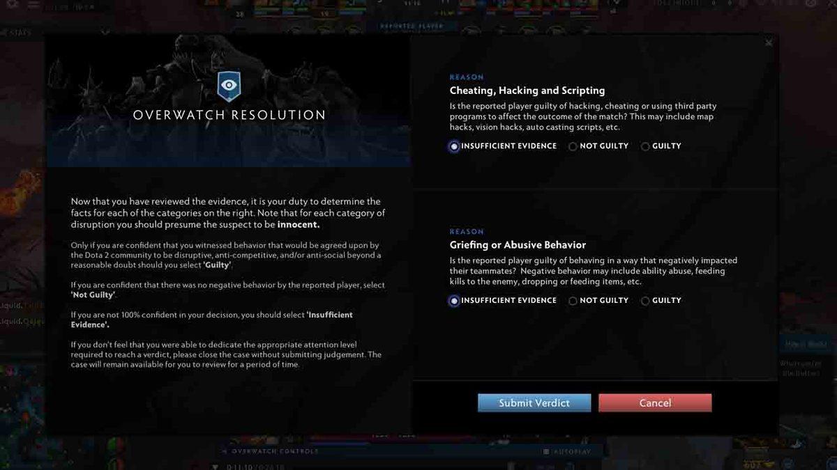Dota 2’yi Hilecilerden Arındıracak Overwatch Sisteminden Görüntüler Geldi