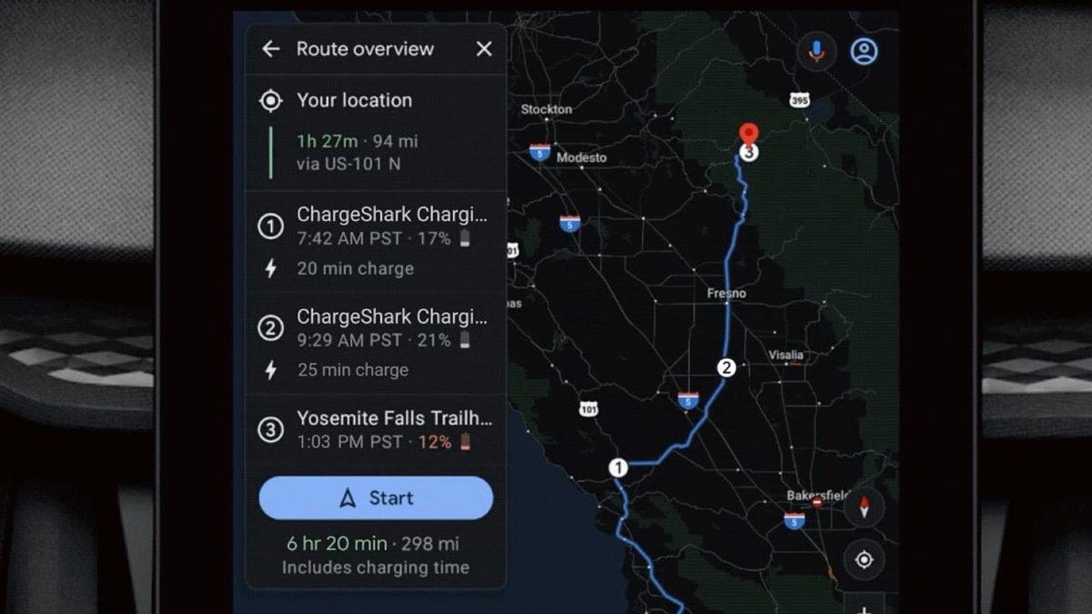 Google, Haritalar’da Elektrikli Araçlar İçin Rota Planlama Özelliğini Yayınladı