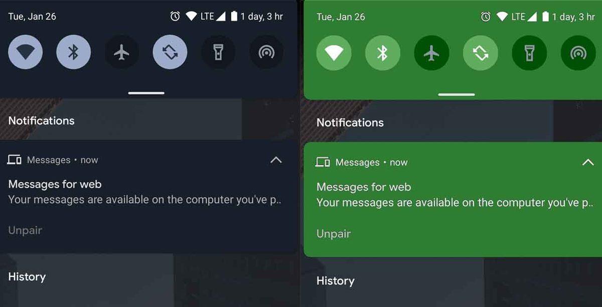 Google, Android 12 İçin Tüm Uygulamaların Temasını Değiştirebilecek Bir Özellik Geliştiriyor