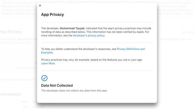 App Store’daki Bazı Uygulamalar, Uygulama Gizliliği Bölümünde Yanlış Bilgi Sunuyor Olabilir