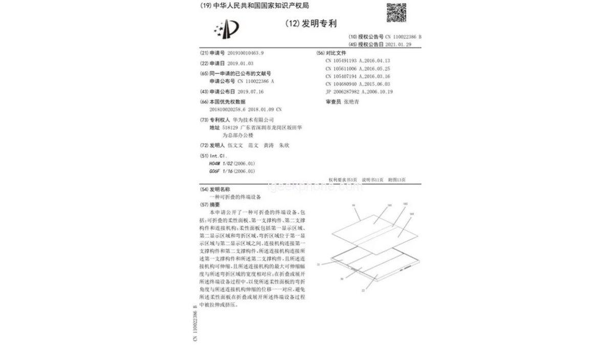 Huawei’nin Yeni Katlanabilir Telefonu Mate X2 İçin Aldığı Patent Ortaya Çıktı