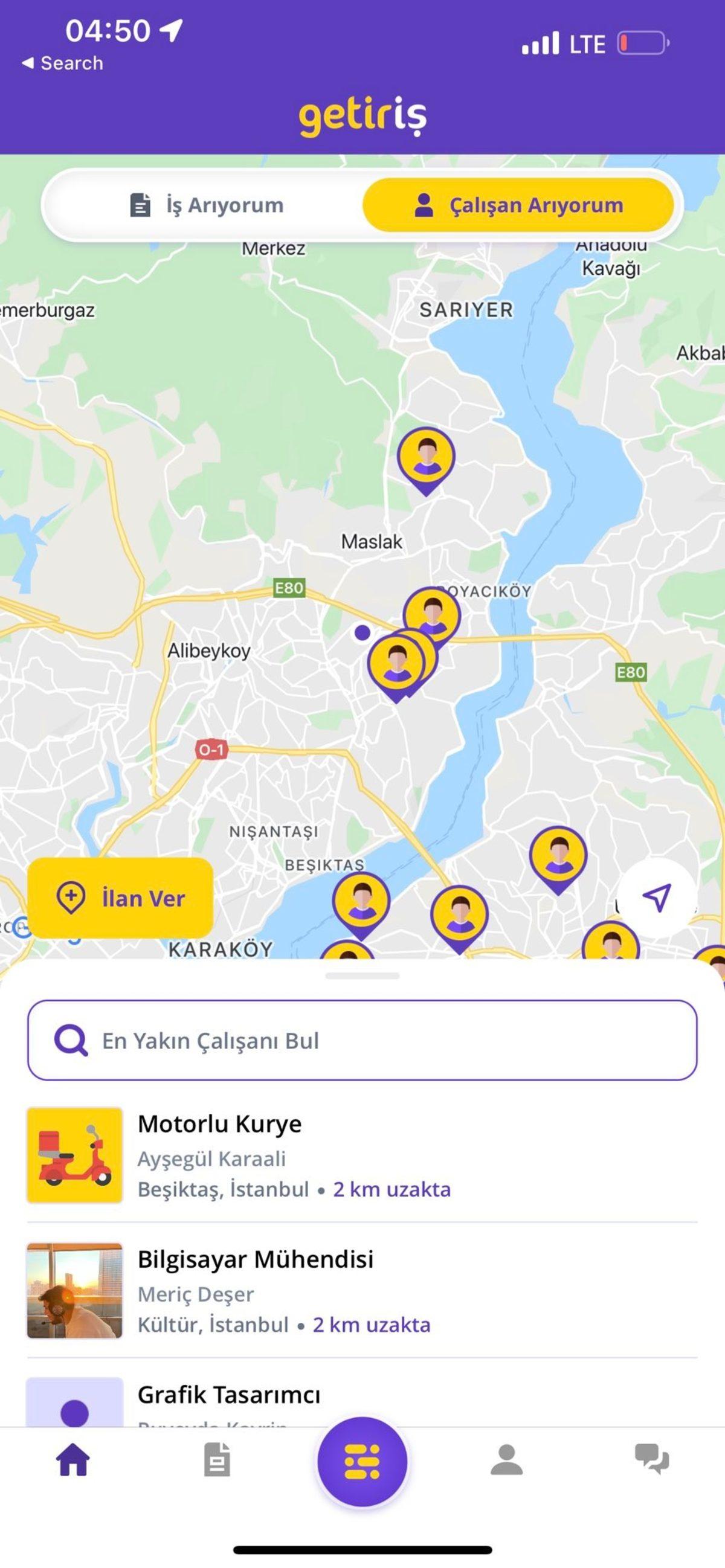 Getir, Kullanıcıların İş veya Eleman Bulmasını Sağlayabilecek ’Getirİş’ İsimli Bir Özellik Üzerinde Çalışıyor Olabilir