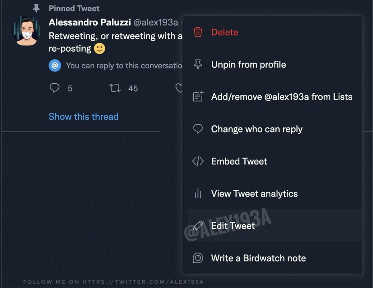Twitter ‘Tweet Düzenleme’ Özelliğinden İlk Ekran Görüntüsü Geldi: Peki Özellik Nasıl Çalışacak?