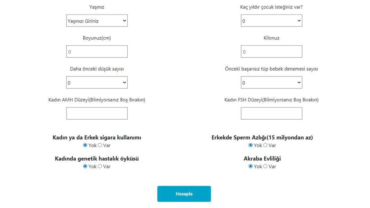 Türk Profesörden, Tüp Bebek Başarı Oranının Yüzde Kaç Olduğunu Gösteren Çevrimiçi Test