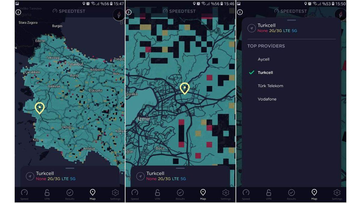 SpeedTest ile Artık Telefonunuzun Nerede 4G, Nerede 3G Çektiğini Görebileceksiniz