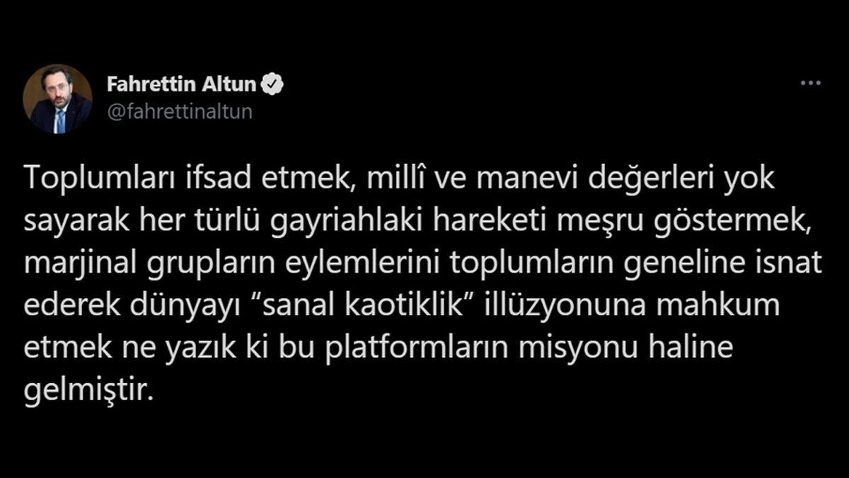 İletişim Başkanı’ndan Sosyal Medya Kısıtlamalarına Tepki: Fütursuzca Bir Sansür Var