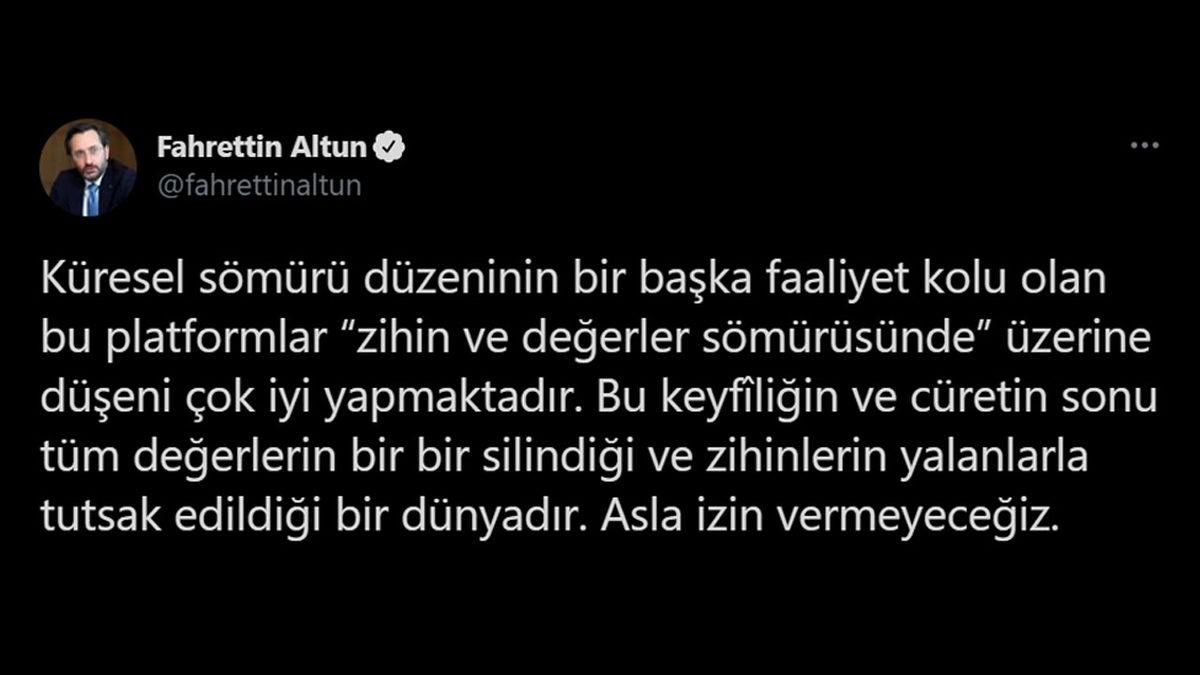 İletişim Başkanı’ndan Sosyal Medya Kısıtlamalarına Tepki: Fütursuzca Bir Sansür Var