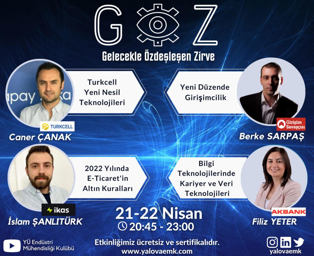 Yalova Üniversitesi Endüstri Mühendisliği Kulübü Tarafından Düzenlenen ‘GÖZ’ 21-22 Nisan Tarihlerinde Düzenlenecek